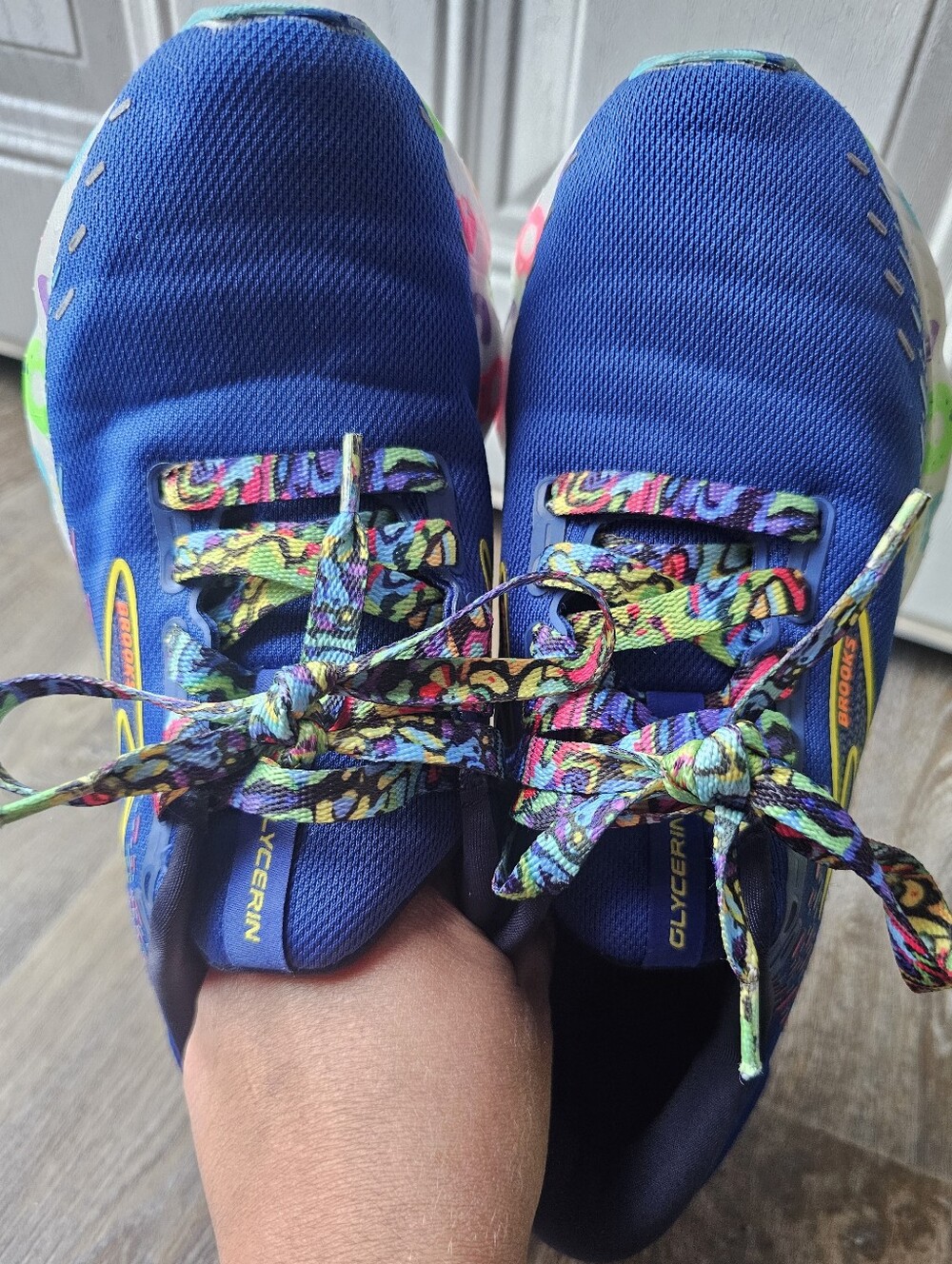 Woman's Brooks Glycerin 20 Tennis Shoes with Fruit Loops Design - Picture 8 of 8